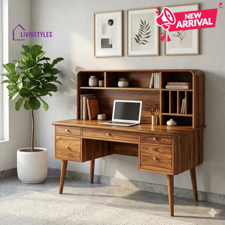 LivIn Styles Joshua Solid Sheesham Wood Study Table for Home