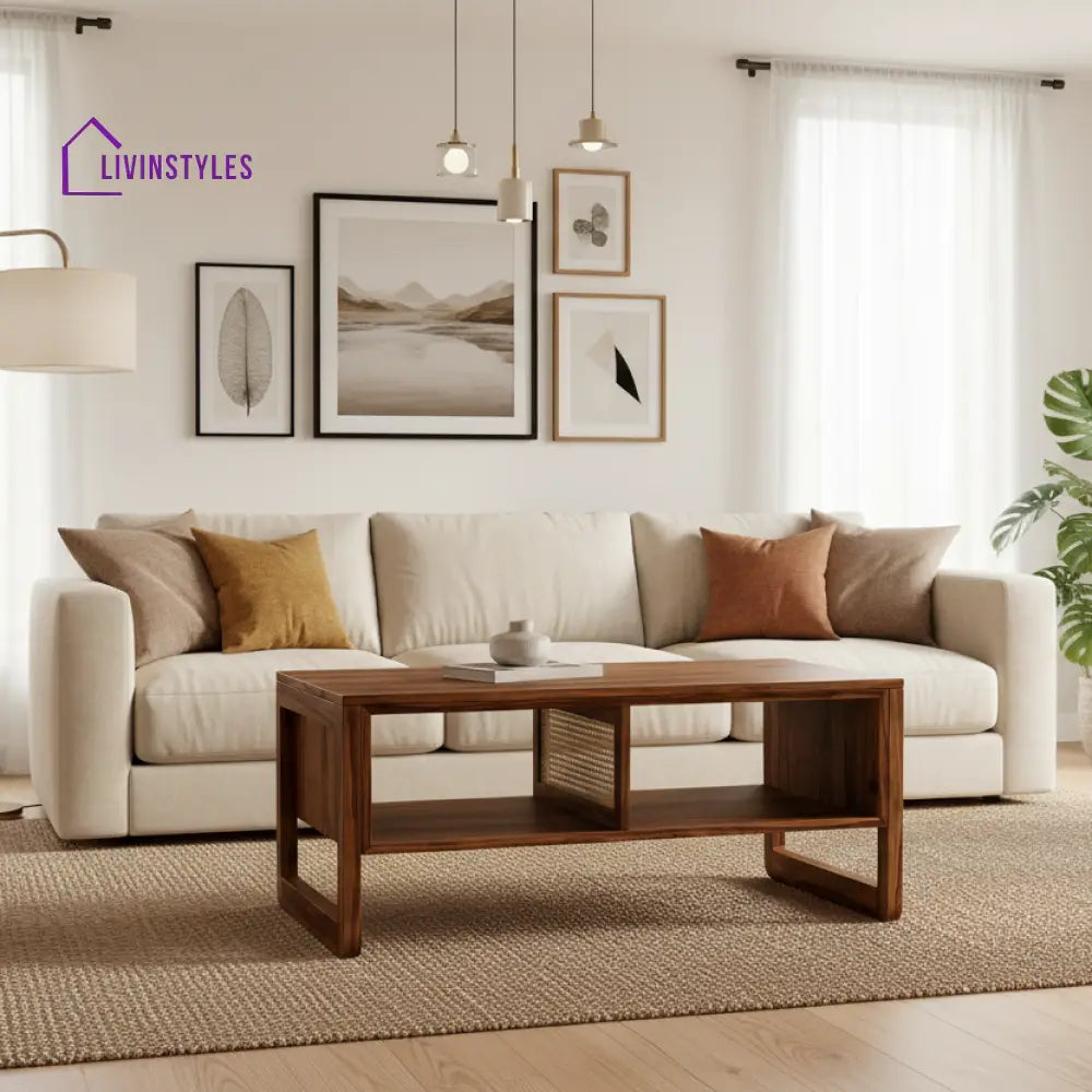 LivIn Styles Mia Solid Wood Coffee Table for Living Room