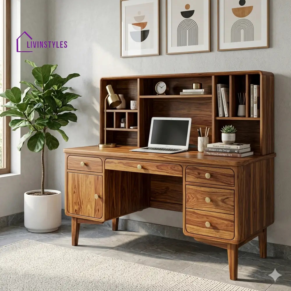 LivIn Styles Nicholas Solid Sheesham Wood Study Table for Home