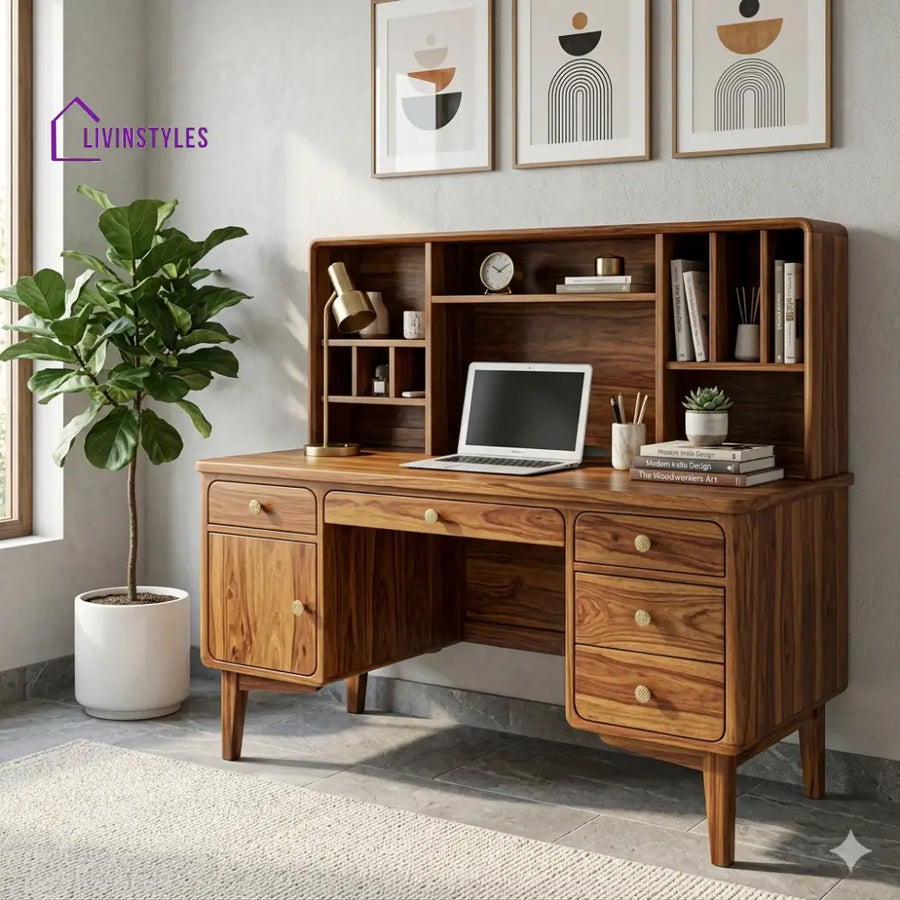 LivIn Styles Nicholas Solid Sheesham Wood Study Table for Home