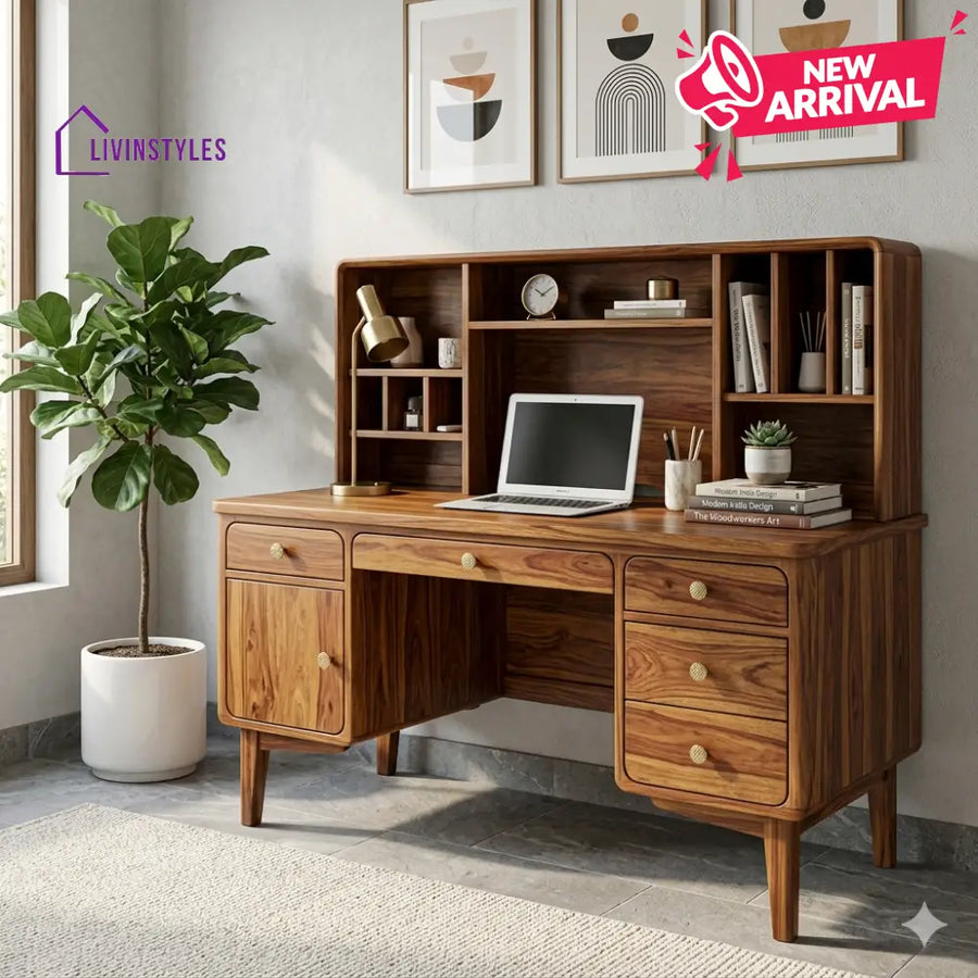 LivIn Styles Nicholas Solid Sheesham Wood Study Table for Home