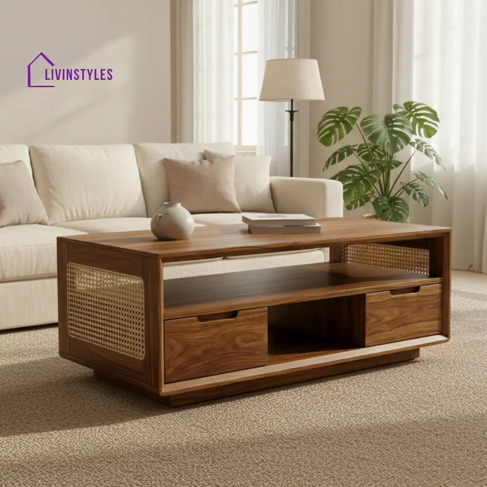 LivIn Styles Olivia Solid Wood Coffee Table for Living Room