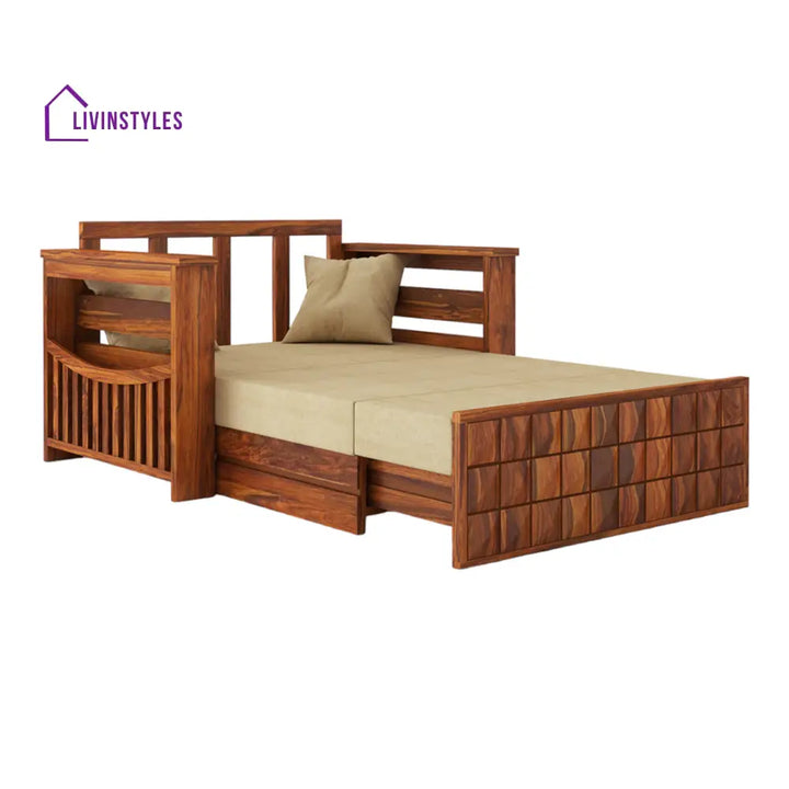 EvoSofa 2 Seater Sofa Cum Bed Sheesham Wood