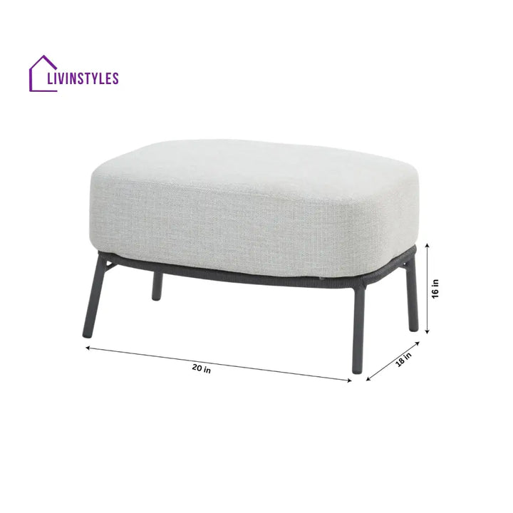 Locator Outdoor Sofa Set 2 Seater 2 Single seater with ottoman and 1 Center Table Set (Dark Grey) Braided & Rope - Sofa