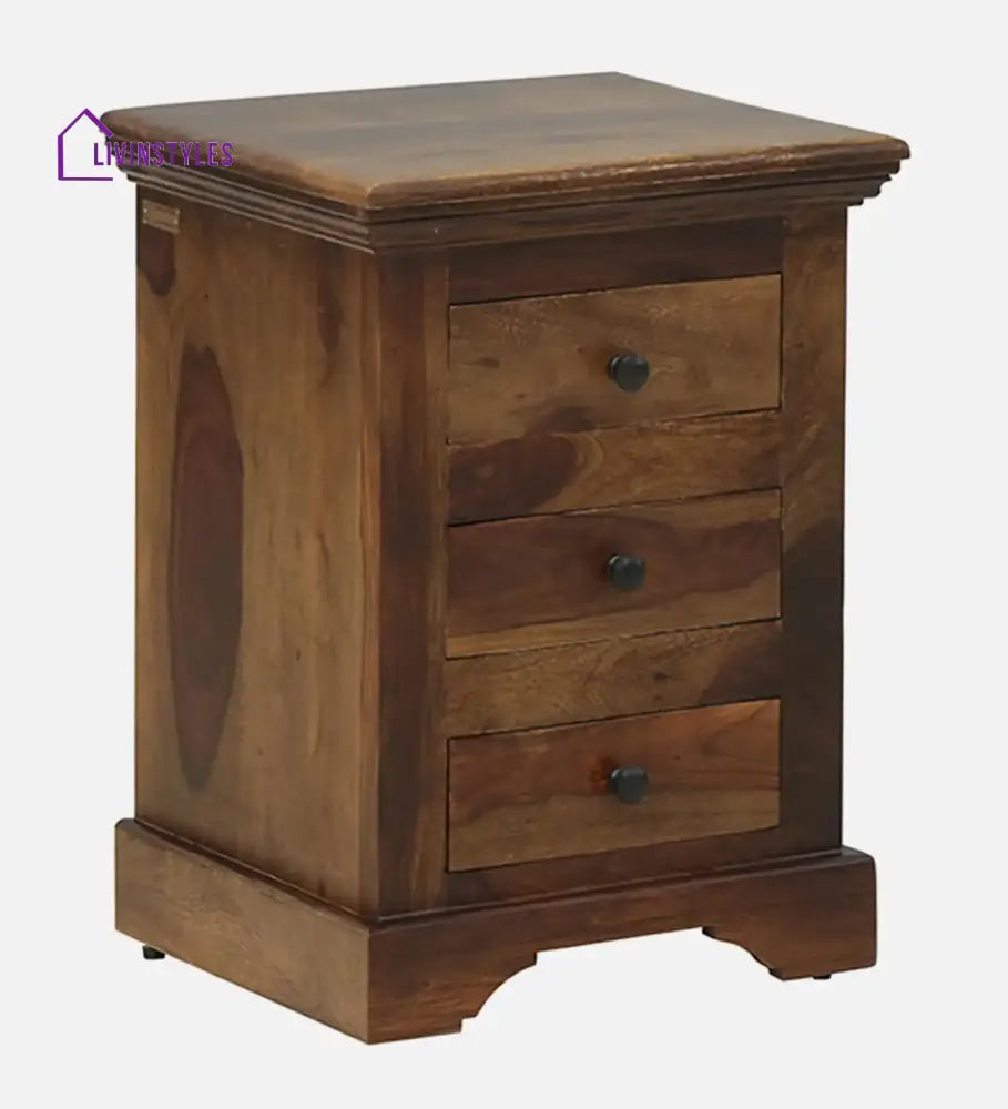 Kanishka Solid Sheesham Wood Bedside with Drawers Bedroom Furniture Sets