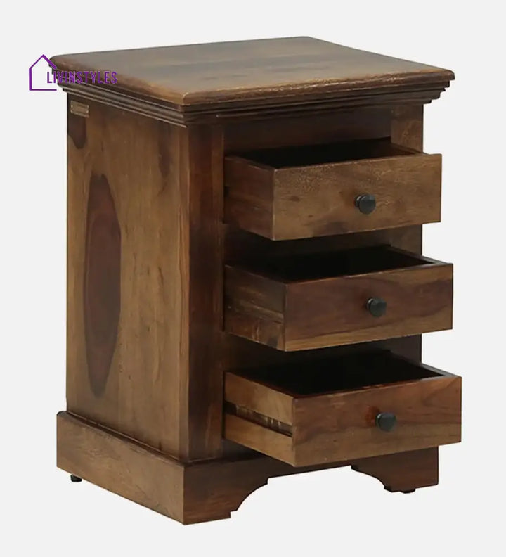 Kanishka Solid Sheesham Wood Bedside with Drawers Bedroom Furniture Sets