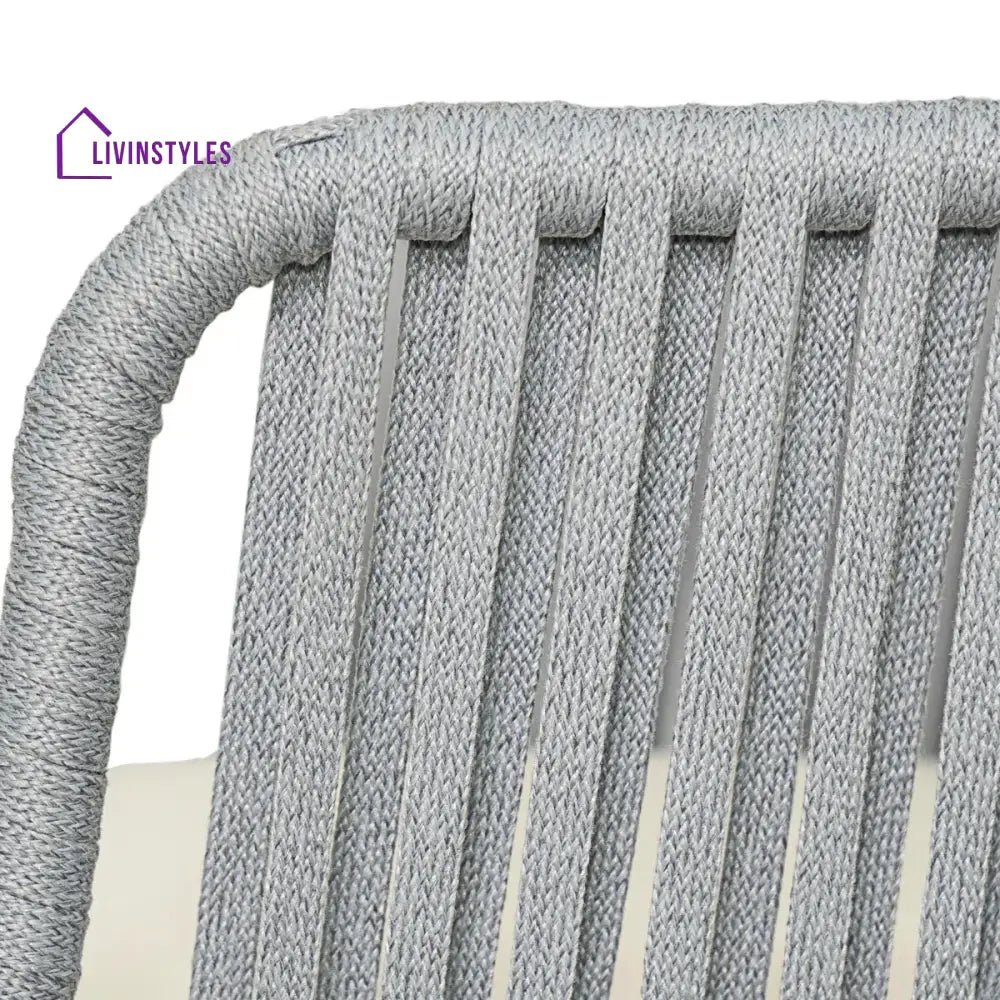 Logema Outdoor Garden Balcony Sofa Set 2 Seater,4 Single Seater With 1 Table Set Braid & Rope (Grey + Beige) - Sofa Sets