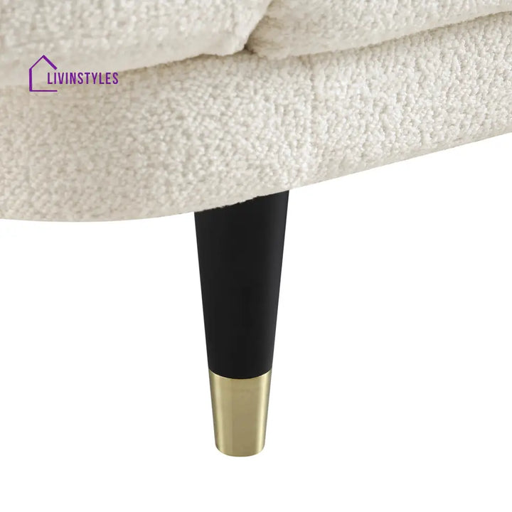 Solna 2-Seater Sofa Bed Beige Boucle Sofa Beds