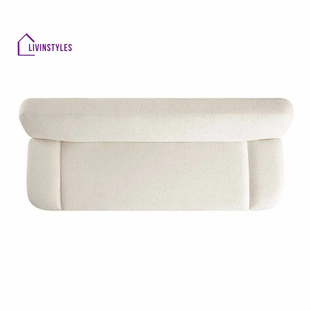 Solna 2-Seater Sofa Bed Beige Boucle Sofa Beds