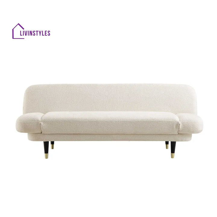 Solna 2-Seater Sofa Bed Beige Boucle Sofa Beds