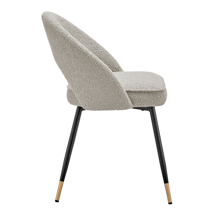 Diego Set of 2 Dining Chairs - Bouclé - Taupe