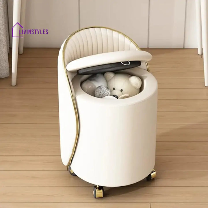 Lolly Metal Puf With Support and Storage