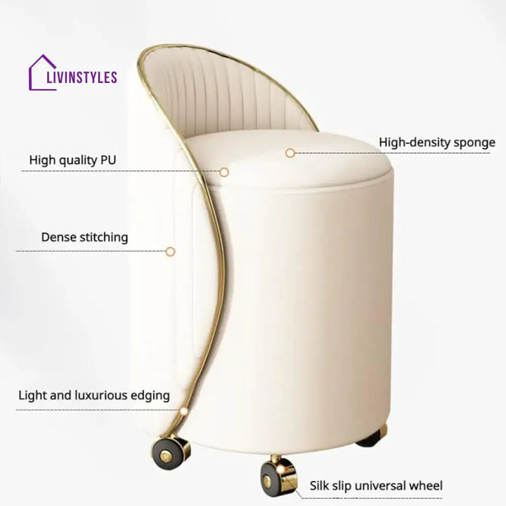 Lolly Metal Puf With Support and Storage