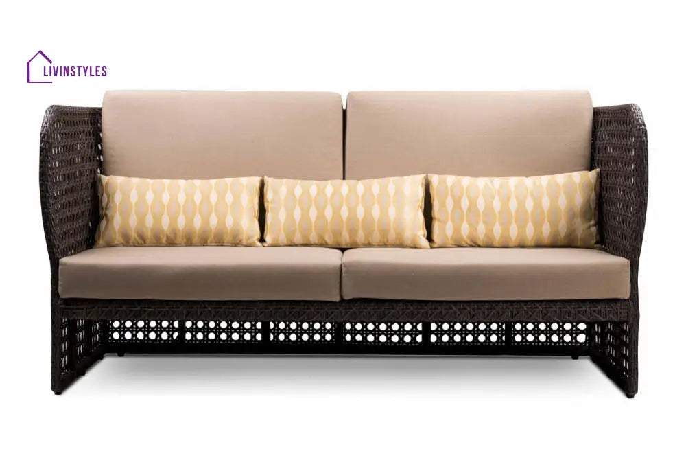 Lombardi Outdoor Sofa Set 2 Seater 2 Single seater and 1 Center Table (Brown) - Sofa Sets