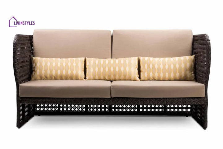 Lombardi Outdoor Sofa Set 2 Seater 2 Single seater and 1 Center Table (Brown) - Sofa Sets