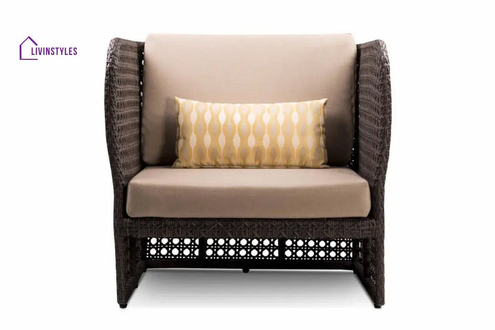 Lombardi Outdoor Sofa Set 2 Seater 2 Single seater and 1 Center Table (Brown) - Sofa Sets