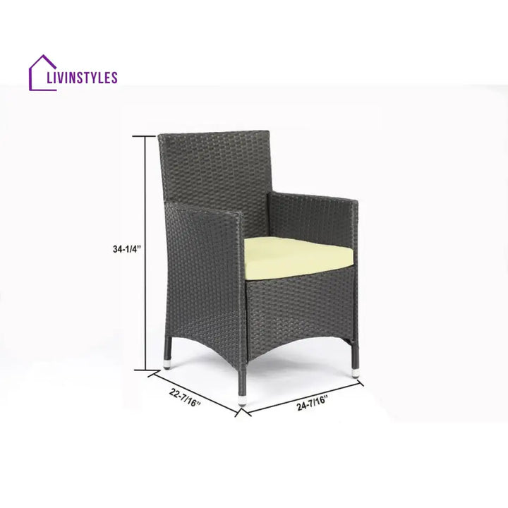 Lombardo Outdoor Patio Dining Set 6 Chairs and 1 Table (Black) - Dining sets