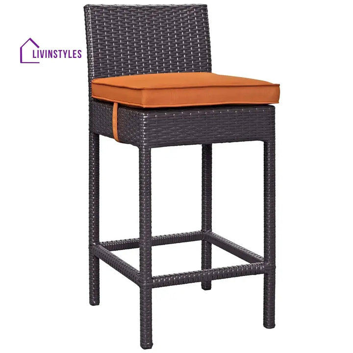 Lomeo Outdoor Patio Bar Sets 4 Chairs and 1 Table (Dark Brown) - Bar Sets