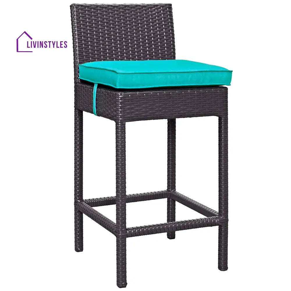 Lomeo Outdoor Patio Bar Sets 4 Chairs and 1 Table (Dark Brown) - Bar Sets