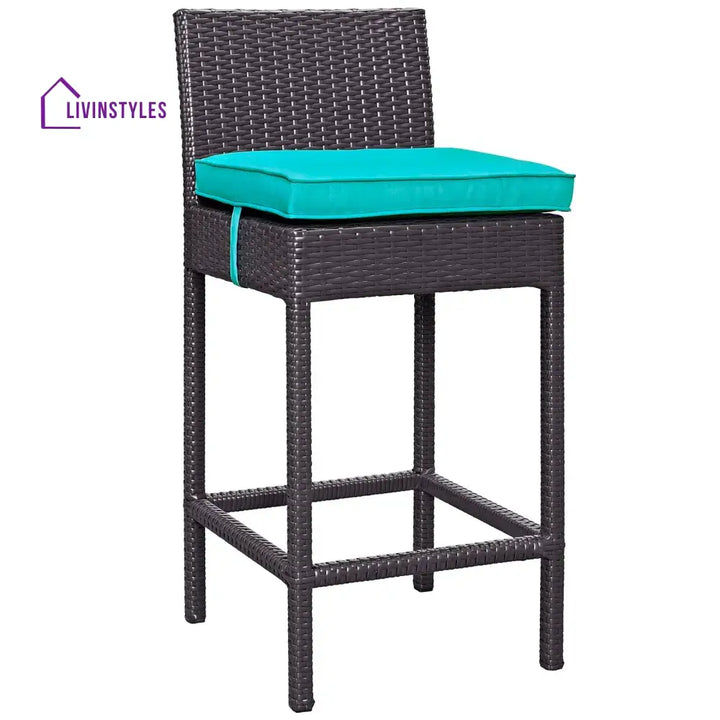 Lomeo Outdoor Patio Bar Sets 4 Chairs and 1 Table (Dark Brown) - Bar Sets