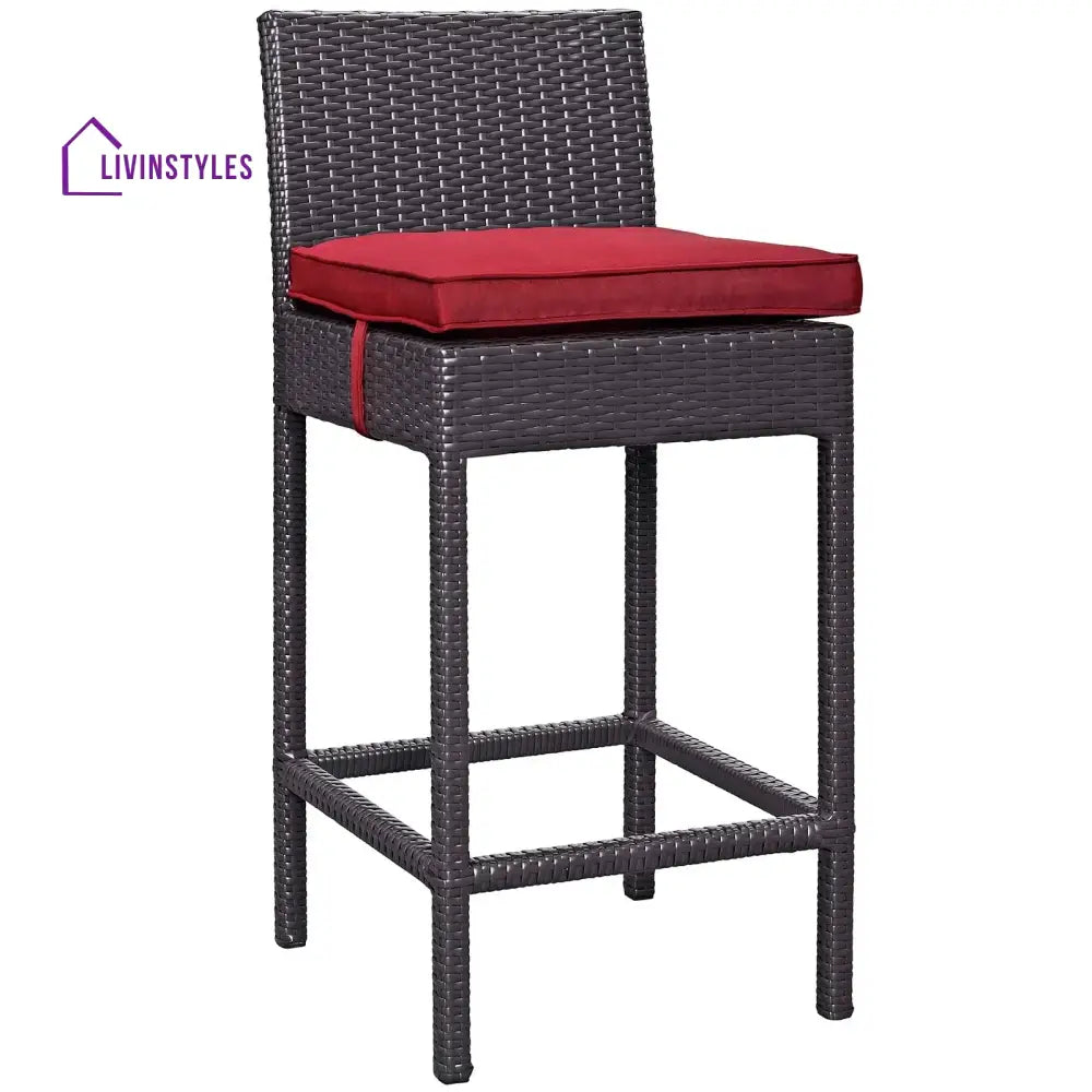 Lomeo Outdoor Patio Bar Sets 4 Chairs and 1 Table (Dark Brown) - Bar Sets