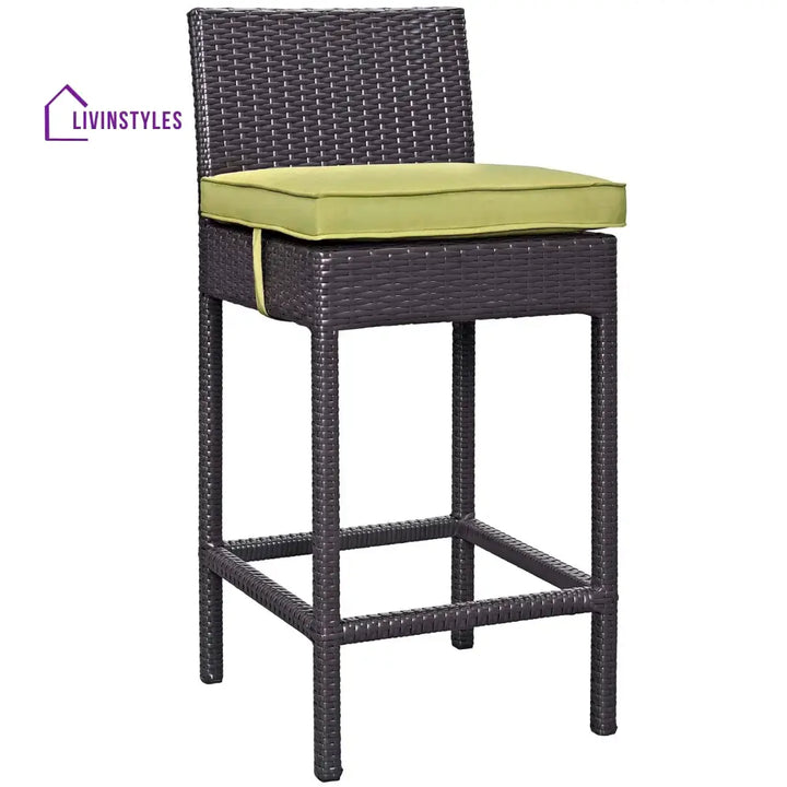 Lomeo Outdoor Patio Bar Sets 4 Chairs and 1 Table (Dark Brown) - Bar Sets