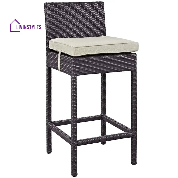 Lomeo Outdoor Patio Bar Sets 4 Chairs and 1 Table (Dark Brown) - Bar Sets