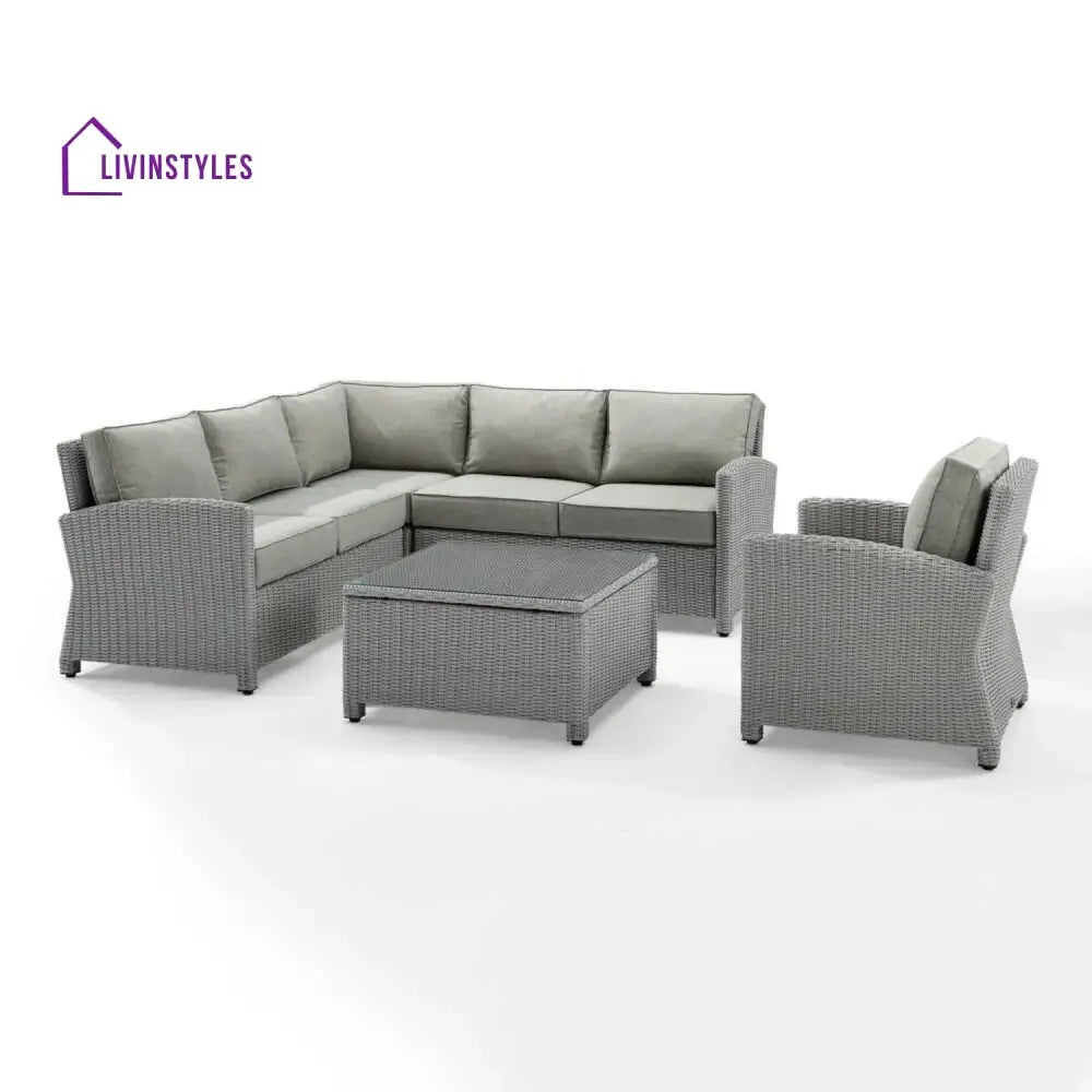 Londyn L-Shape Outdoor Wicker Sofa Set - Sofa Set