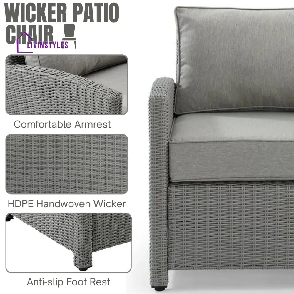 Londyn L-Shape Outdoor Wicker Sofa Set - Sofa Set