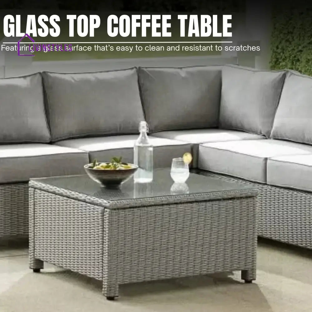 Londyn L-Shape Outdoor Wicker Sofa Set - Sofa Set