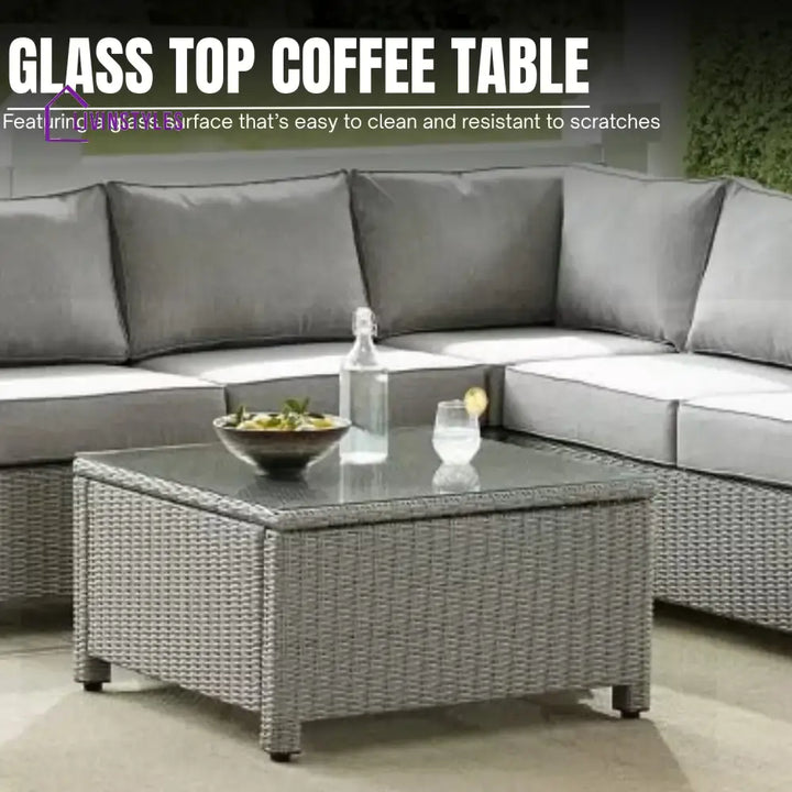 Londyn L-Shape Outdoor Wicker Sofa Set - Sofa Set