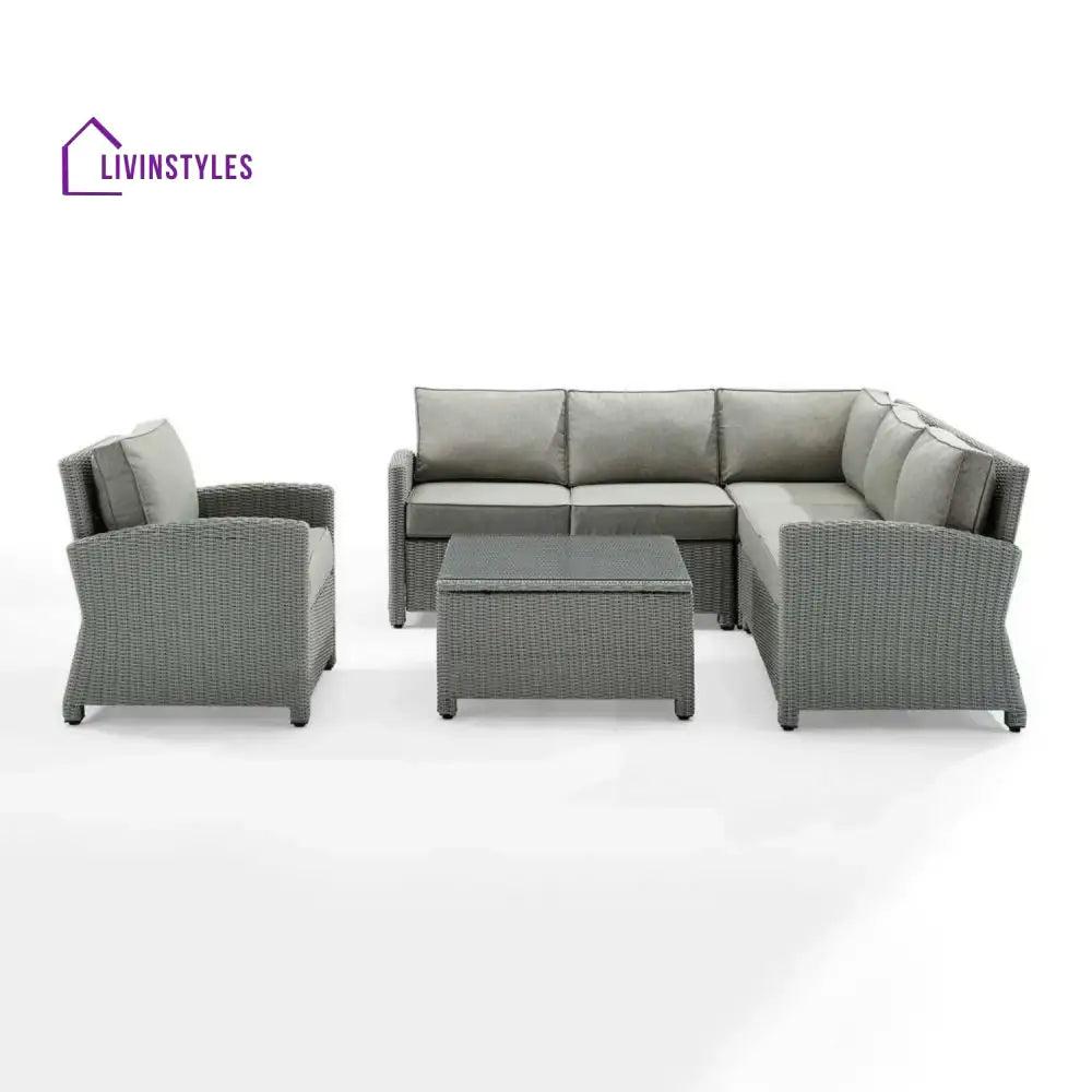 Londyn L-Shape Outdoor Wicker Sofa Set - Sofa Set