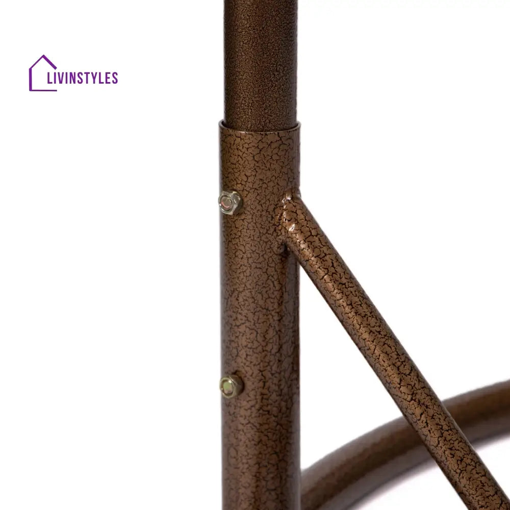 Longo Double Seater Hanging Swing With Stand For Balcony Garden Swing (Brown) - Swings