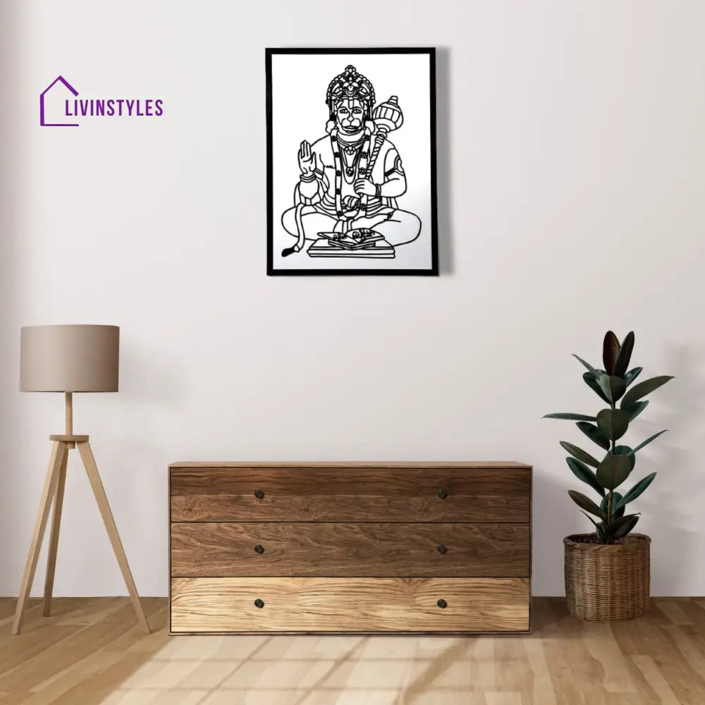 Lord Hanuman Acrylic Wall Art 45x55 cm|17.7’’x21.6’’ inch