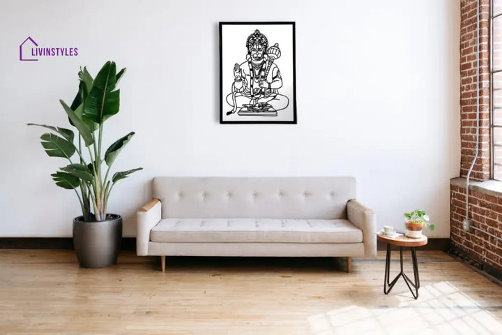 Lord Hanuman Acrylic Wall Art 45x55 cm|17.7’’x21.6’’ inch