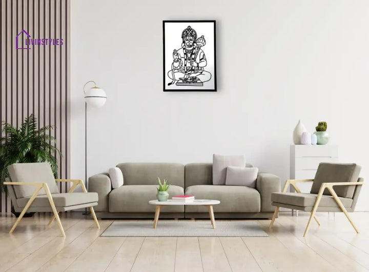 Lord Hanuman Acrylic Wall Art 45x55 cm|17.7’’x21.6’’ inch