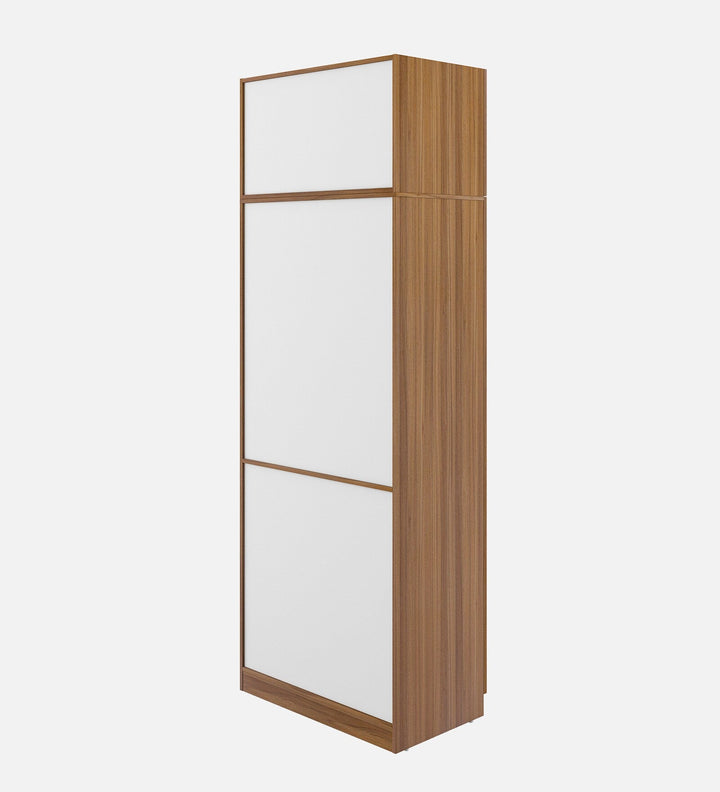 Omkarwood Lotus 2-Door Wardrobe with Loft & Drawer – Exotic Teak Finish