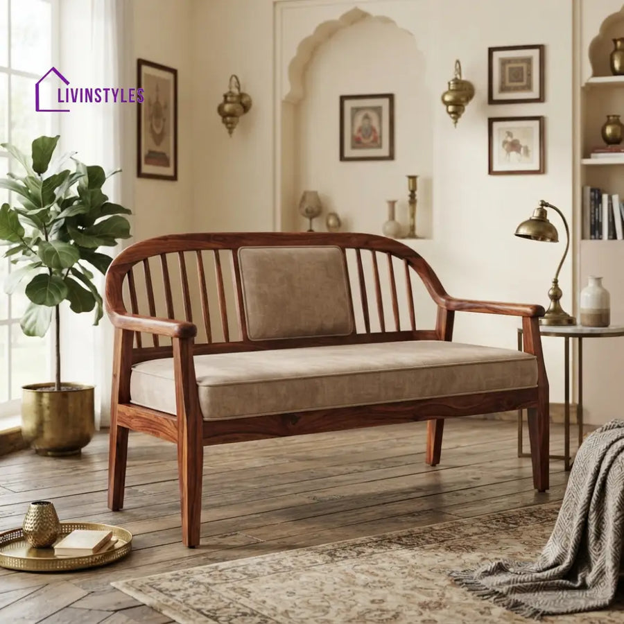 Louis Wooden Bench for Living Room | Bedroom | Extra Seating