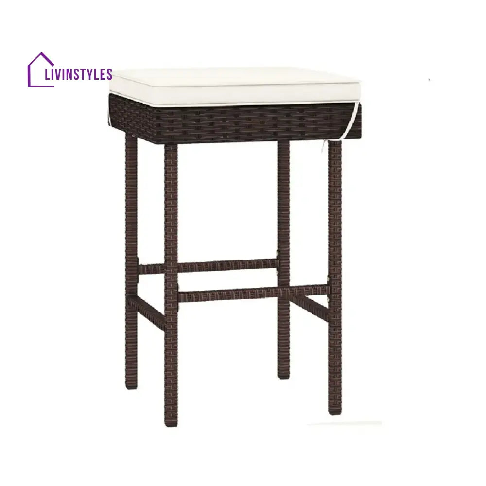 Lourdes 2-Piece Rattan Wicker Patio Bar Stools - Bar Chairs