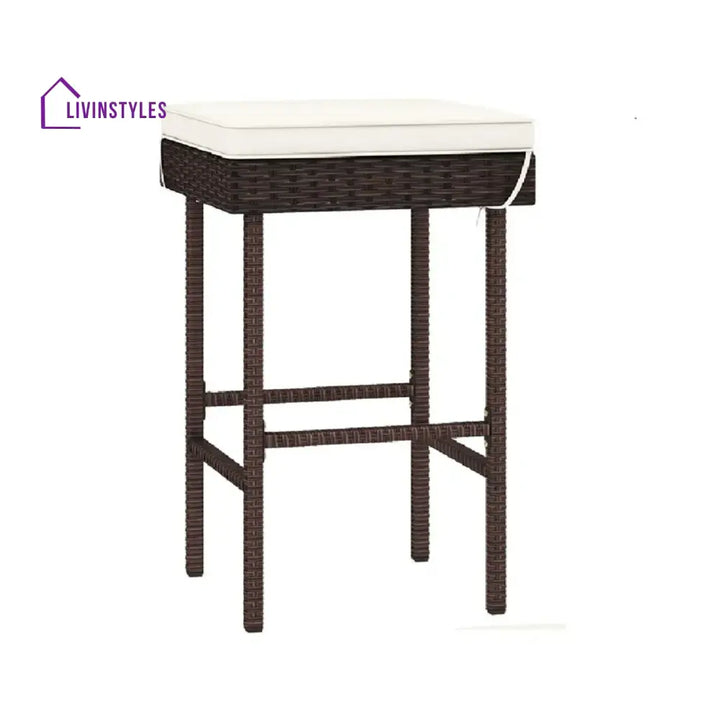 Lourdes 2-Piece Rattan Wicker Patio Bar Stools - Bar Chairs