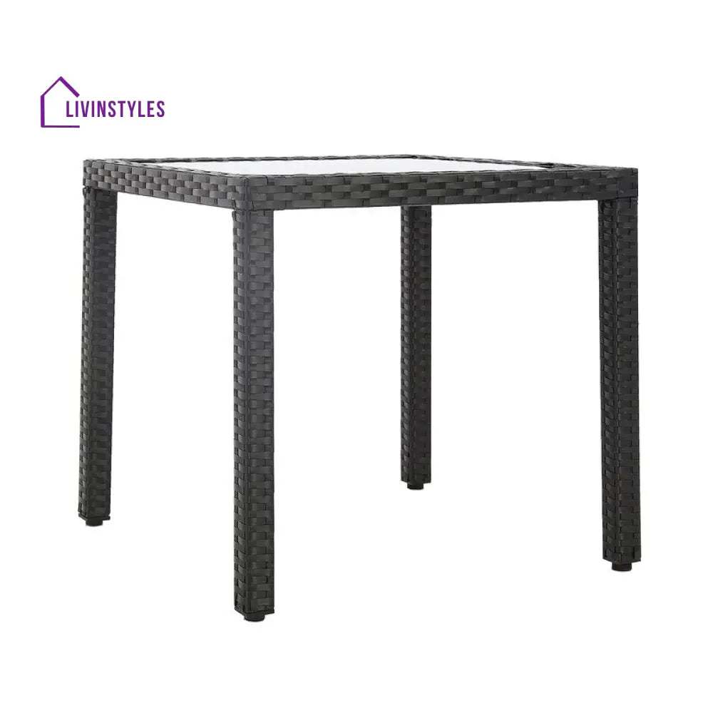 Luca Outdoor Patio Dining Set 4 Chairs and 1 Table (Black) - Dining sets