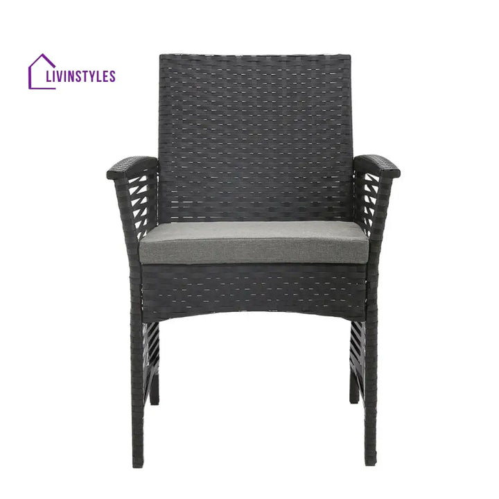 Luca Outdoor Patio Dining Set 4 Chairs and 1 Table (Black) - Dining sets