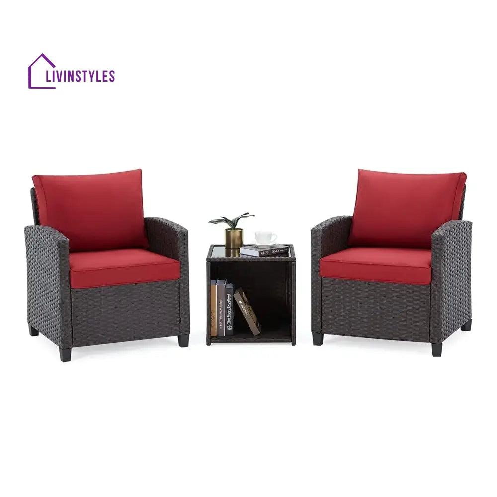 Lucía 3-Piece Outdoor Rattan Wicker Patio Set - Patio Set
