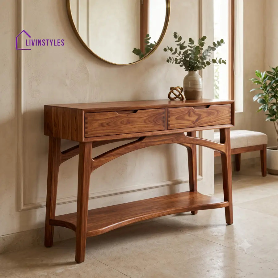 Lucien Premium Wooden Console Table for Living Room | Entryway Table