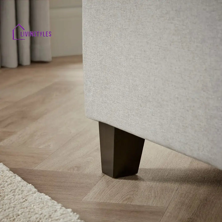 Lucio Button Back Storage Ottoman - Natural End of Bed Ottomans