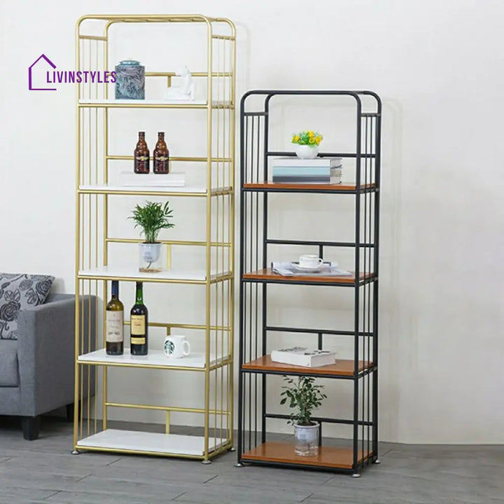 Ludmila Stainless Steel Frame Bookshelves | Storage Shelves