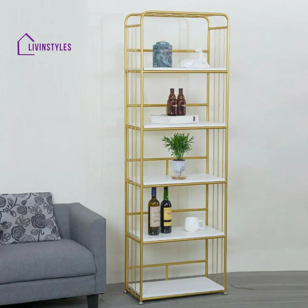 Ludmila Stainless Steel Frame Bookshelves | Storage Shelves