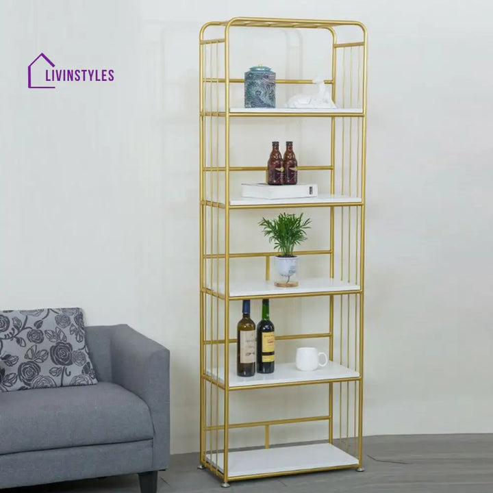 Ludmila Stainless Steel Frame Bookshelves | Storage Shelves
