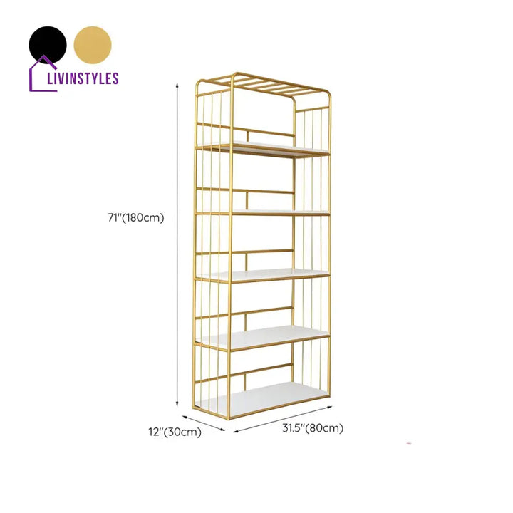 Ludmila Stainless Steel Frame Bookshelves | Storage Shelves