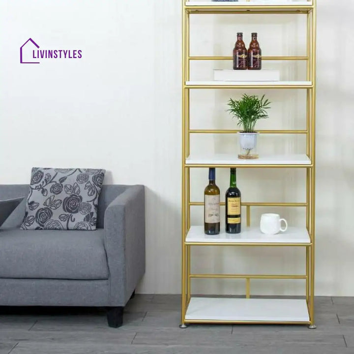 Ludmila Stainless Steel Frame Bookshelves | Storage Shelves